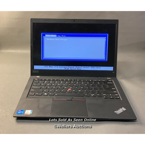 9506 - LENOVO LAPTOP THINKPAD 24GB RAM / I7-1185 G7/HD REMOVED (BIOS LOCKED)