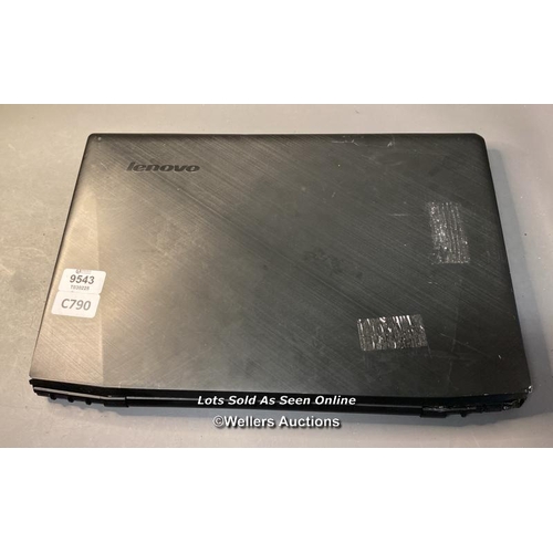 9543 - LENOVO LAPTOP HD REMOVED / INTEL CORE I7-4720 HQ@2.6GHZ/16GB RAM FAULTY(POWER OFF AFTER A COUPLE OF ... 