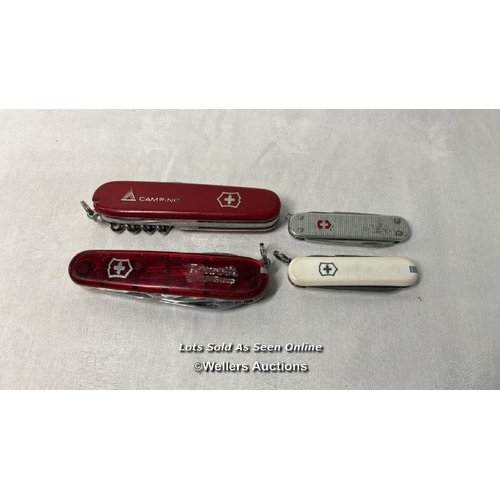 9737 - X 4 MULTI- TOOL INC. VICTORINOX SPARTAN,  VICTORINOX SWISS CAMPING KNIFE,   SWISS KNIFE TOOTHPICK, V... 