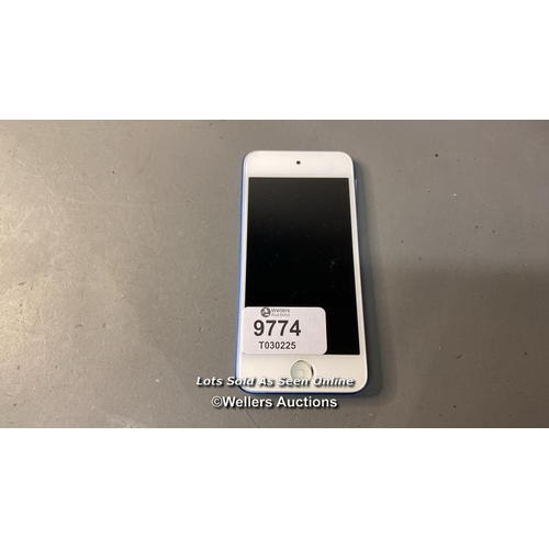 9774 - IPOD TOUCH(6TH GEN) / A1574 / BLUE/32GB / IMEI-CCQWD0RVGGNJ  / I-CLOUD LOCKED