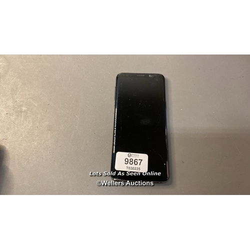 9867 - GALAXY S9 DUAL / SM-G960F / MIDNIGHT BLACK/64GB / IMEI-359664097341382 / GOOGLE ACCOUNT LOCKED