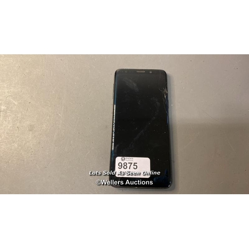 9875 - GALAXY S9 DUAL/SM-G960F / MIDNIGHT BLACK/64GB / IMEI-353325109215891 GOOGLE ACCOUNT LOCKED (SCREEN D... 