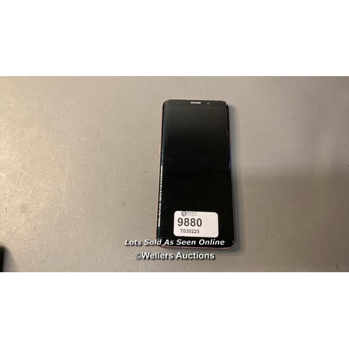 9880 - GALAXY S9 DUAL/SM-G960F / LILAC PURPLE/64GB / IMEI-359664094911831 GOOGLE ACCOUNT LOCKED (SCREEN DAM... 