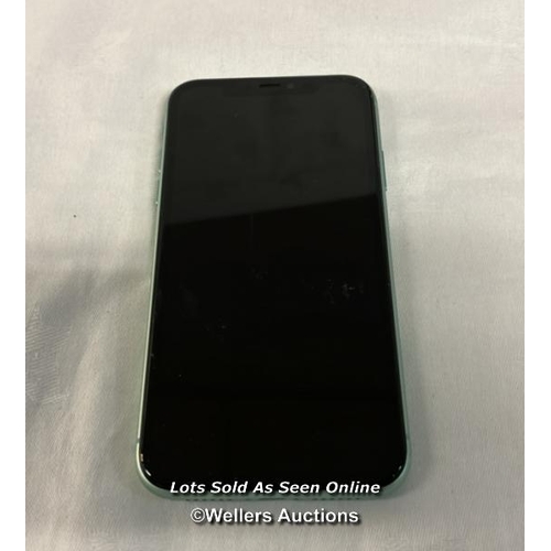 9911 - IPHONE 11 / A2221 / 64GB / GREEN / IMEI: 354004106841186 / I-CLOUD LOCKED - BACK DAMAGED