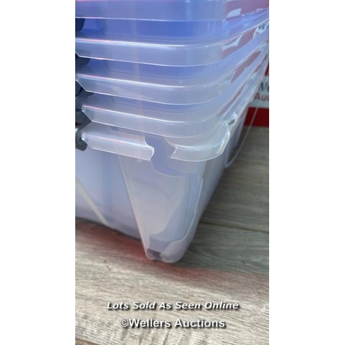 6050 - IRIS 15L STORAGE BOXES / NEW / ONE CONTAINER DAMAGED / SEE IMAGES / E31