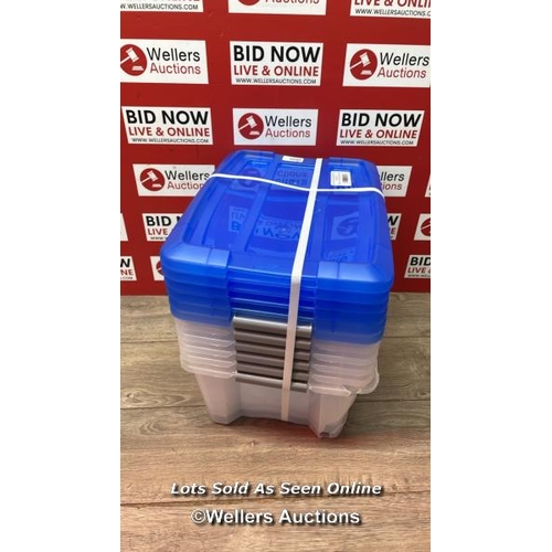 6050 - IRIS 15L STORAGE BOXES / NEW / ONE CONTAINER DAMAGED / SEE IMAGES / E31