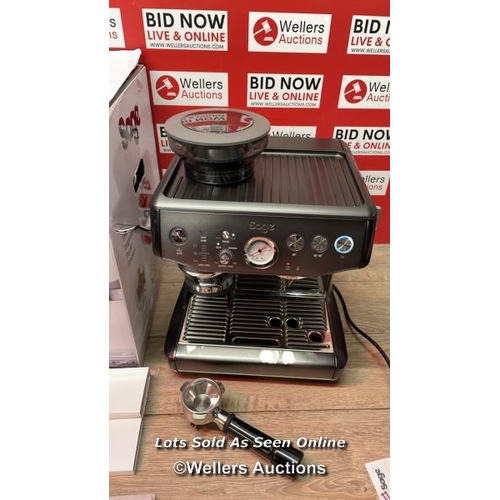 6051 - SAGE THE BARISTA EXPRESS IMPRESS BEAN TO CUP COFFEE MACHINE IN BLACK STAINLESS STEEL (SES876BST4GUK1... 