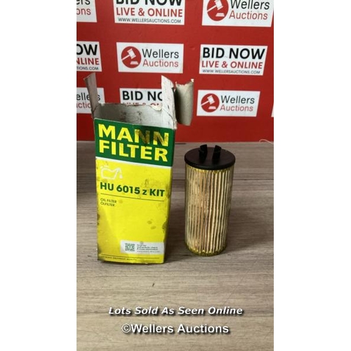 7006 - MANN-FILTER HU 6015 Z KIT OIL FILTER - CARS + TRANSPORTERS, BLACK / SIGNS OF USE / A22