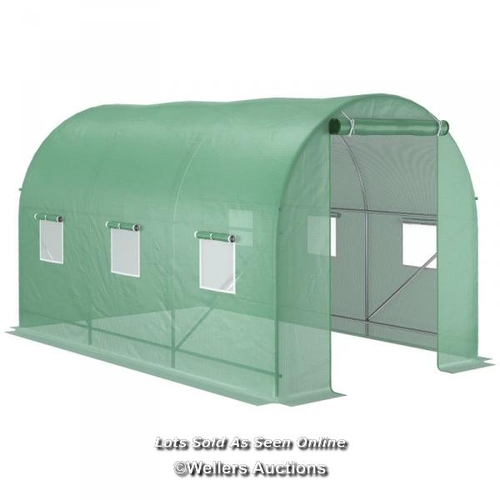 5397 - RRP: 89.99 - OUTSUNNY 3.5 X 2M WALK-IN POLYTUNNEL GREENHOUSE, WITH STEEL FRAME, PE COVER, ROLL-UP DO... 