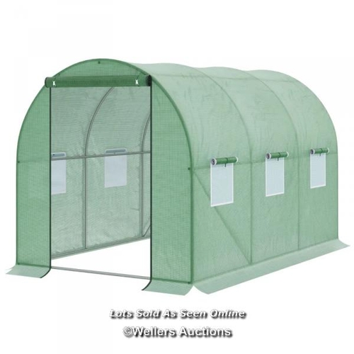 5398 - RRP: 89.99 - OUTSUNNY WALK-IN POLYTUNNEL GREENHOUSE, OUTDOOR GARDEN TUNNEL GREENHOUSE TENT WITH ZIPP... 