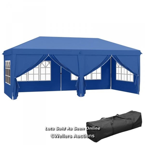 5400 - RRP: 229.99 - OUTSUNNY 3 X 6 M GARDEN POP UP GAZEBO, WEDDING PARTY TENT MARQUEE, WATER RESISTANT AWN... 