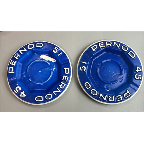 4 - Six vintage French advertising ashtrays including Pernod, Suze, Ricard and Dubonnet / AN3