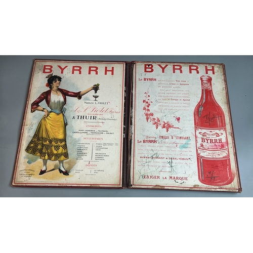 15 - Vintage French advertising signs and menu covers including Dubonnet, Byrrh and Bichat Champagne / AN... 