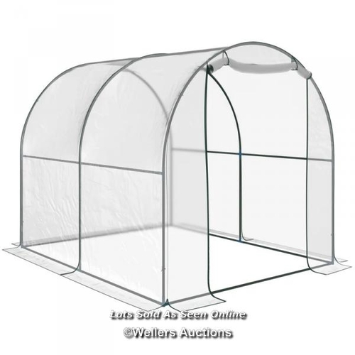 1062 - RRP: 48.99 - OUTSUNNY WALK-IN POLYTUNNEL GREENHOUSE WITH ROLL-UP DOOR TRANSPARENT TUNNEL GREENHOUSE ... 