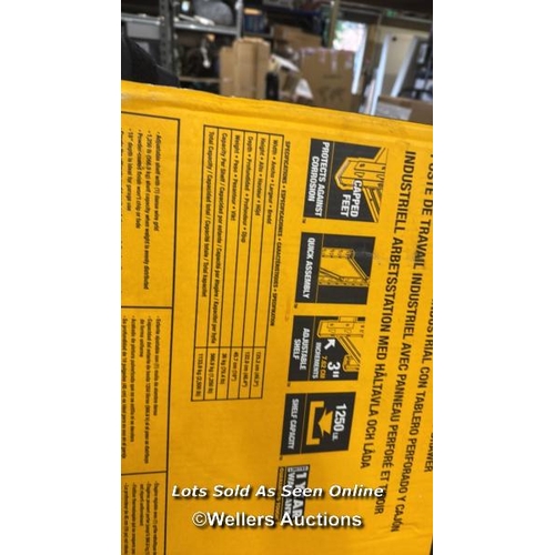 55 - DEWALT 2-SHELF INDUSTRIAL STORAGE RACK WORK STATION / APPEARS NEW IN OPEN BOX / SEE IMAGES / W3