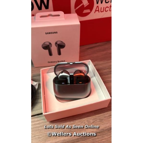 8952 - SAMSUNG GALAXY BUDS3 GREY WITH GALAXY AI, WIRELESS EARBUDS, NOISE CANCELLING, BLUETOOTH, 360 AUDIO, ... 