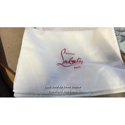 8166 - CHRISTIAN LOUBOUTIN KATE BOTTA 85 CALF LEATHER BOOTS / 37 / BRAND NEW & BOXED / ZIP IS OUT OF LINE O... 