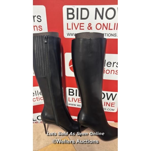 8166 - CHRISTIAN LOUBOUTIN KATE BOTTA 85 CALF LEATHER BOOTS / 37 / BRAND NEW & BOXED / ZIP IS OUT OF LINE O... 