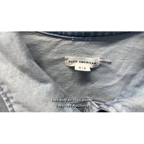 8170 - GOOD AMERICAN OVERSIZE TRUCKER / 5/6 / INDIGO / NEW WITH TAGS / RRP: 168 / R1