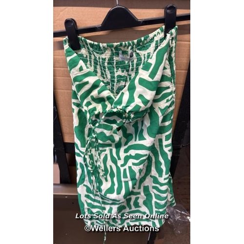 8179 - FAITHFULL THE BRAND SURRAU MINI DRESS / XL / TULLI PRINT GREEN / XL / NEW, WITHOUT TAGS / RRP: 169 /... 