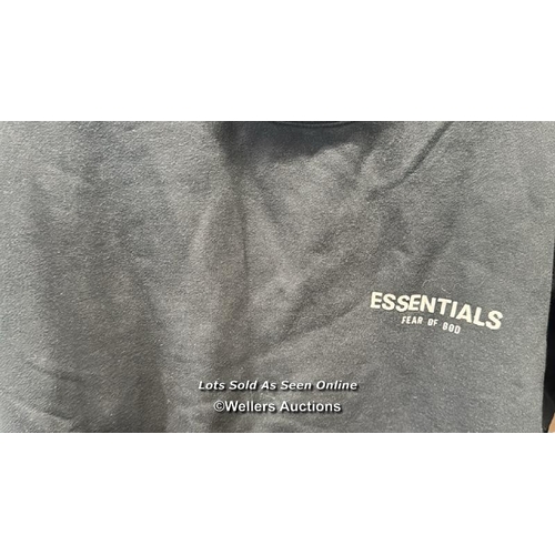 8181 - FEAR OF GOD ESSENTIALS KIDS CORE ESSENTIALS CREWNECK / 4/16 / APPEARS PRE-OWNED, SOME OF THE LETTERI... 