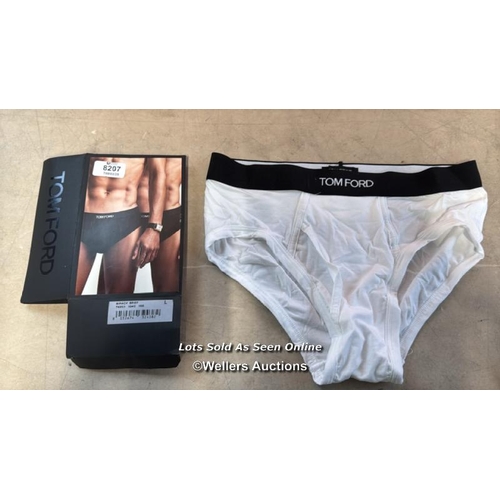 8207 - TOM FORD BRIEF COTTON STRETCH / L / WHITE / NEW / G8