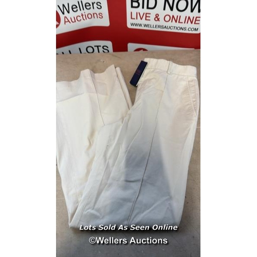 8211 - POLO RALPH LAUREN FLARE FLAT FRONT 4 WHITE TROUSERS / NEW WITH TAGS / RRP: 269 / G8