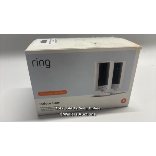 8913 - RING WIRED INDOOR CAMERA 2 PACK / NEW OPEN BOX