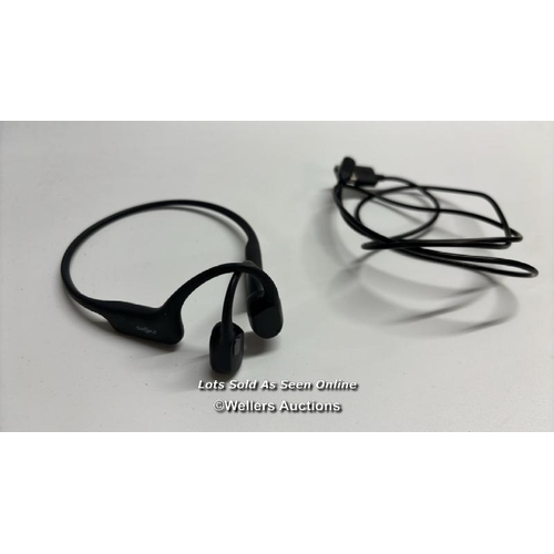 8919 - SHOKZ OPENFIT AIR OPEN-EAR HEADPHONES / POWERS UP / MINIMAL SIGNS OF USE / CONNECTS TO BT / PLAYS MU... 