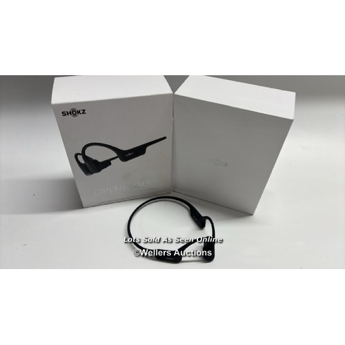 8927 - SHOKZ OPEN RUN SE BONE CONDUCTION HEADPHONES / POWERS UP / MINIMAL SIGNS OF USE / CONNECTS TO BT / P... 