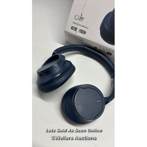 8928 - SONY WHCH720NB NOISE CANCELLING OVEREAR HEADPHONES / POWERS UP / MINIMAL SIGNS OF USE / CONNECTS TO ... 