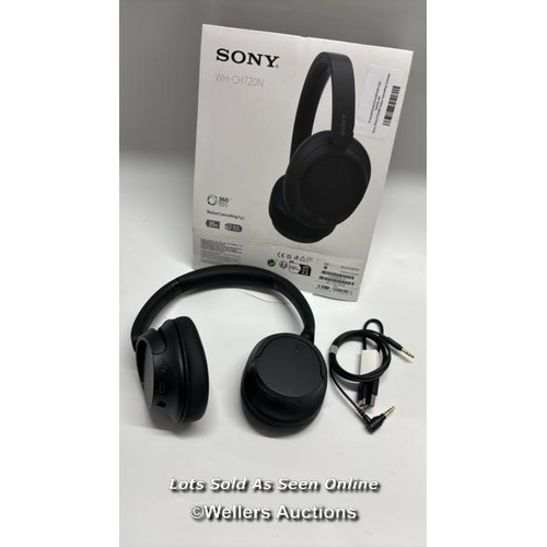 8929 - SONY WHCH720NB NOISE CANCELLING OVEREAR HEADPHONES / POWERS UP / MINIMAL SIGNS OF USE / CONNECTS TO ... 