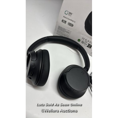 8929 - SONY WHCH720NB NOISE CANCELLING OVEREAR HEADPHONES / POWERS UP / MINIMAL SIGNS OF USE / CONNECTS TO ... 