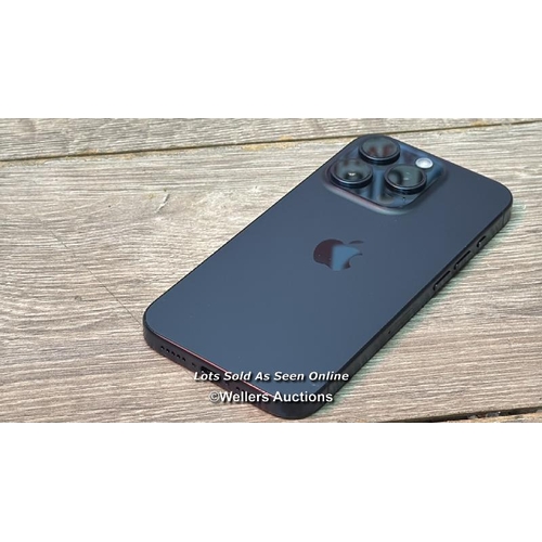 8958 - IPHONE 15 PRO 128GB MTUV3ZD/A BLACK TITANIUM  / APPEARS NEW, OPEN BOX / SEE IMAGES FOR COMPLETE COND... 