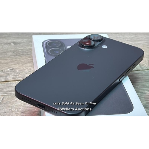 8959 - APPLE IPHONE 16 128GB SIM FREE MOBILE PHONE IN BLACK, MYE73QN/A / APPEARS NEW, OPEN BOX / SEE IMAGES... 