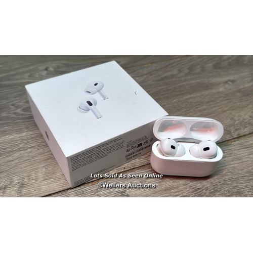 8967 - APPLE AIRPODS PRO (2ND GENERATION)(USB-C), MTJV3ZM/A / MINIMAL IF ANY SIGNS OF USE / POWERS UP / CON... 