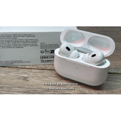 8967 - APPLE AIRPODS PRO (2ND GENERATION)(USB-C), MTJV3ZM/A / MINIMAL IF ANY SIGNS OF USE / POWERS UP / CON... 