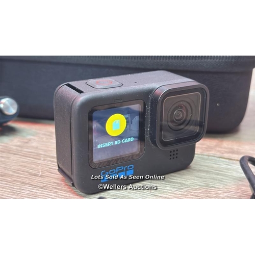 8969 - GOPRO HERO11 BLACK ACTION CAMERA BUNDLE / MINIMAL IF ANY SIGNS OF USE / POWERS UP / F20