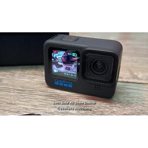 8970 - GOPRO HERO11 BLACK ACTION CAMERA BUNDLE / MINIMAL IF ANY SIGNS OF USE / POWERS UP / F20