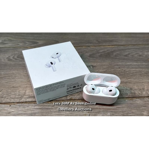 8975 - APPLE AIRPODS PRO (2ND GENERATION)(USB-C), MTJV3ZM/A / MINIMAL IF ANY SIGNS OF USE / POWERS UP / CON... 