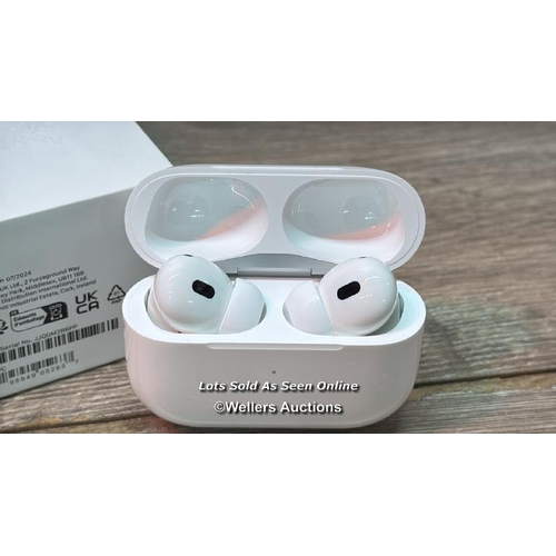 8975 - APPLE AIRPODS PRO (2ND GENERATION)(USB-C), MTJV3ZM/A / MINIMAL IF ANY SIGNS OF USE / POWERS UP / CON... 