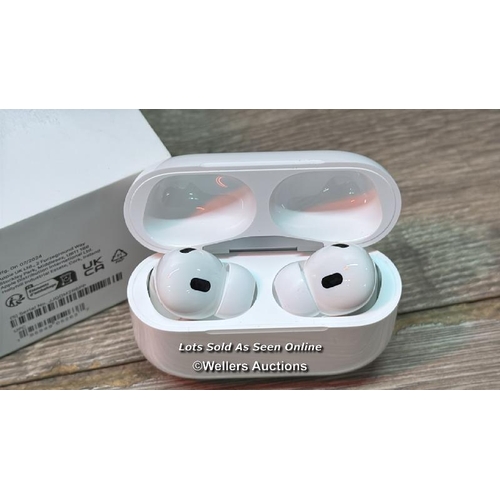 8975 - APPLE AIRPODS PRO (2ND GENERATION)(USB-C), MTJV3ZM/A / MINIMAL IF ANY SIGNS OF USE / POWERS UP / CON... 