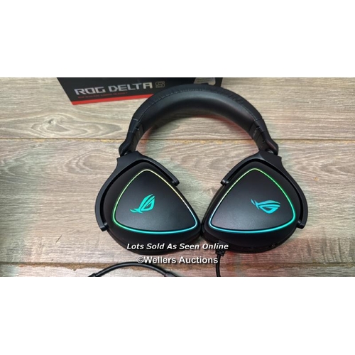 8979 - ASUS ROG DELTA S WIRED RGB GAMING HEADSET WITH AI NOISE CANCELLING MIC, 90YH02K0-B2UA00 / POWERS UP ... 