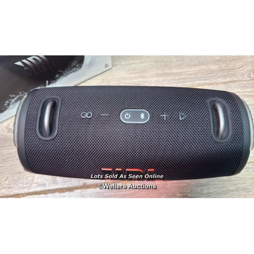 8985 - JBL XTREME 3 WIRELESS     / POWERS UP / CONNECTS TO BT / PLAYS MUSIC / SEE IMAGES / F20