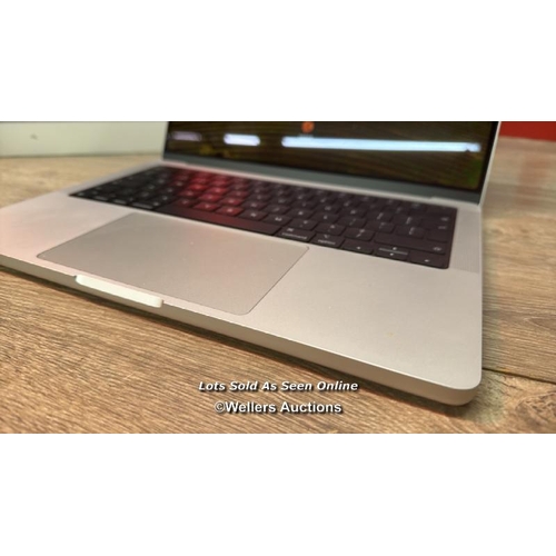 8989 - APPLE MACBOOK PRO 14 / MPHK3B/A / 12CPU / 30GPU / 1TB  / POWERS UP / ICLOUD LOCKED / MINIMAL SIGNS O... 