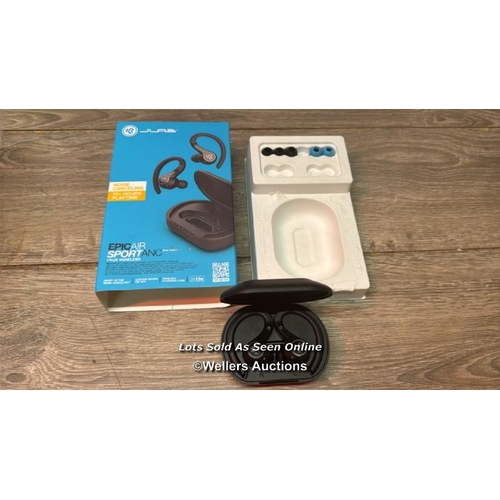 8990 - JLAB EPIC AIR SPORT ANC TRUE WIRELESS EARBUDS IN BLACK / F20