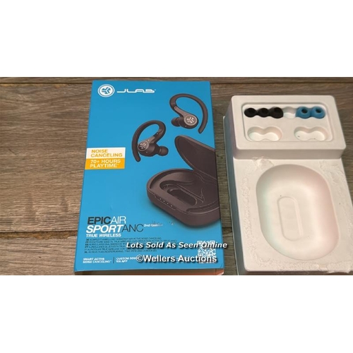 8990 - JLAB EPIC AIR SPORT ANC TRUE WIRELESS EARBUDS IN BLACK / F20