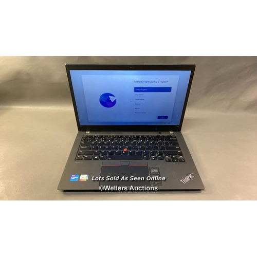 9519 - LENOVO THINK PAD/20WM01SHUS / 32GB RAM / I7-1185G7@3.00GHZ / 1TB HD / WINDOWS 11 / SN: GM-07G4DA - G... 