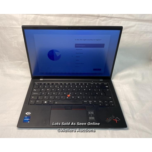 9562 - LENOVO THINKPAD 21CCSBTE00 / 32GB RAM / I7-1270P@2.20GHZ / 1TB HD / WINDOWS 11 / SN: PF4ASMAX - BLAC... 