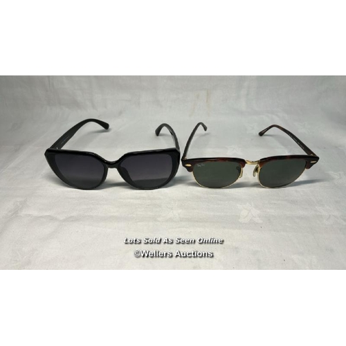 9622 - SUNGLASSES X2 INCL. CHANEL A80133, RAY BAN RB 3016